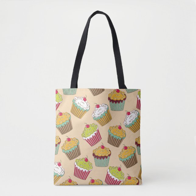 Cupcake Pattern Tasche (Vorderseite)