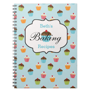 Cupcake Personalisiert Backen Rezept Notebook Notizblock