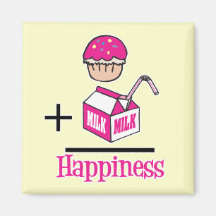 Cupcake Plus Milchglücklichkeit Magnet
