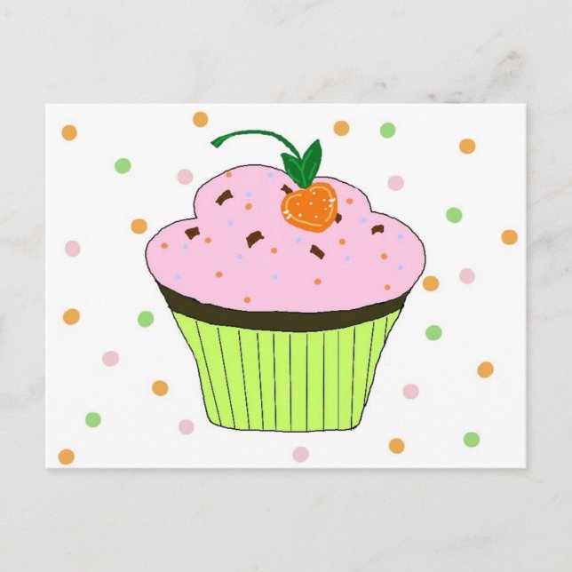 Cupcake Postkarte (Vorderseite)
