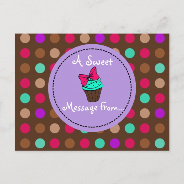Cupcake Postkarte (Vorderseite)