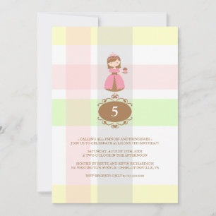 Cupcake Princess Invitations de fête d'anniversair