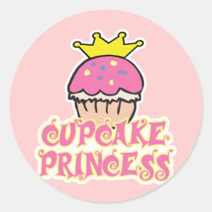 Cupcake Princess Runder Aufkleber