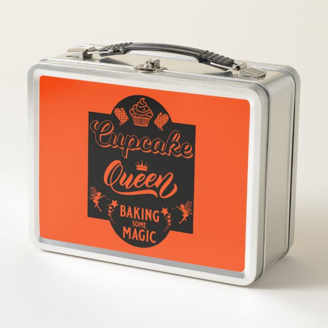 Cupcake Queen Metall Brotdose (Vorderseite)