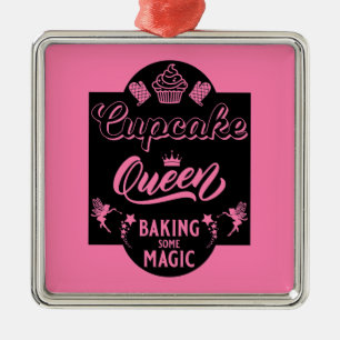 Cupcake Queen Ornament Aus Metall