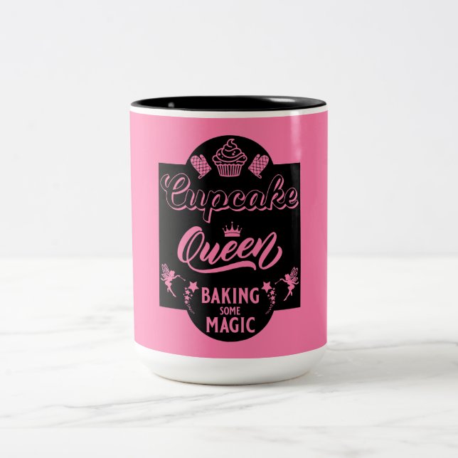 Cupcake Queen Zweifarbige Tasse (Mittel)
