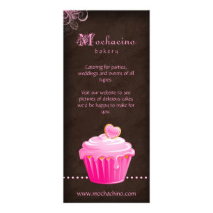 Cupcake Rack Card Broschüre Niedlich rosa Werbekarte