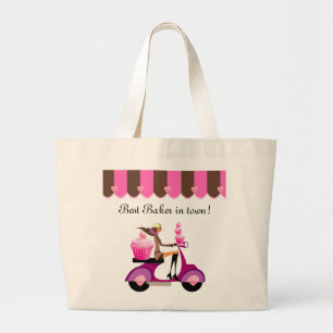 Cupcake-Roller-Girl Rosa Einkaufstasche