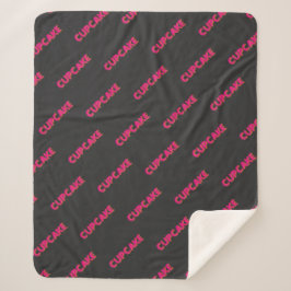 Cupcake Rosa Text Custom Schwarz Sherpadecke