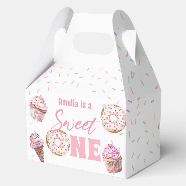 Cupcake rose & Donut Anniversaire Ballotins (Recto)