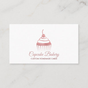 Cupcake Roségold Niedlich Visitenkarte