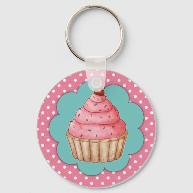 Cupcake-Schlüsselanhänger Schlüsselanhänger (Vorderseite)