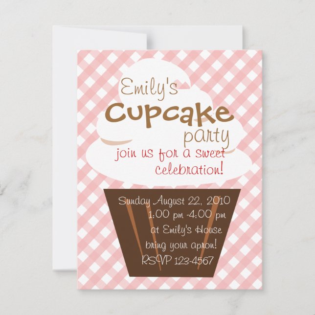 Cupcake Shaping up nett Einladung (Vorderseite)