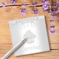 Cupcake silber Glitzer Tropfen monogramm Name mode
