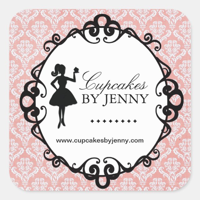 Cupcake Silhouette Packing Stickers (Vorderseite)