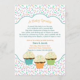 Cupcake Sprinkle Baby Dusche Einladen neutrale Far Einladung