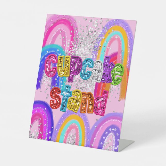 Cupcake-Ständer Sockelschild (Vorderseite)
