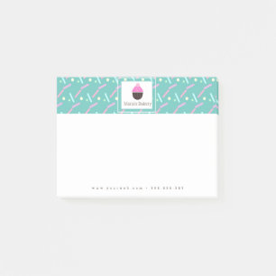 Cupcake Streusel Bäckerei Torte Geschäft Logo Post-it Klebezettel