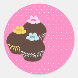 Cupcake Süssen Runder Aufkleber