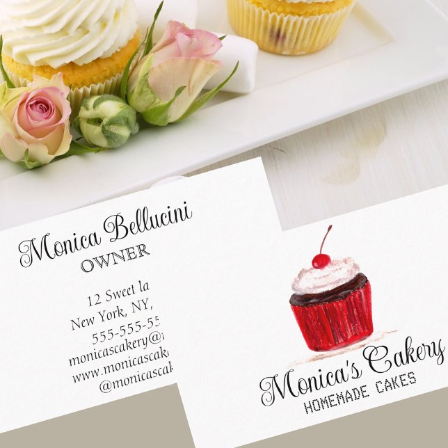 Cupcake Sweet Cakes Bakes hausgemachte Bäckerei Visitenkarte (Von Creator hochgeladen)