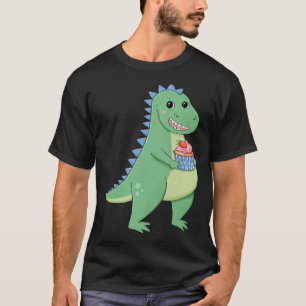 Cupcake T-Rex Dinosaur Baker Konditorei Koch Dino T-Shirt