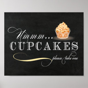 Cupcake Table Sign - Cupcake Bar Sign Poster