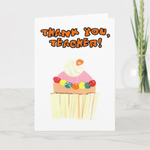 'Cupcake' Thank You Teacher Card Dankeskarte