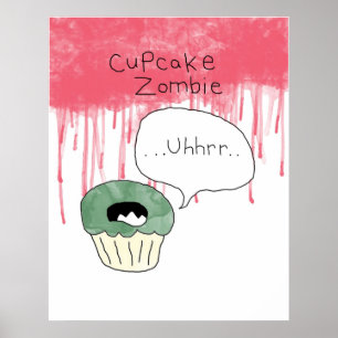 Cupcake thematisches Poster - 'Cupcake zombie'