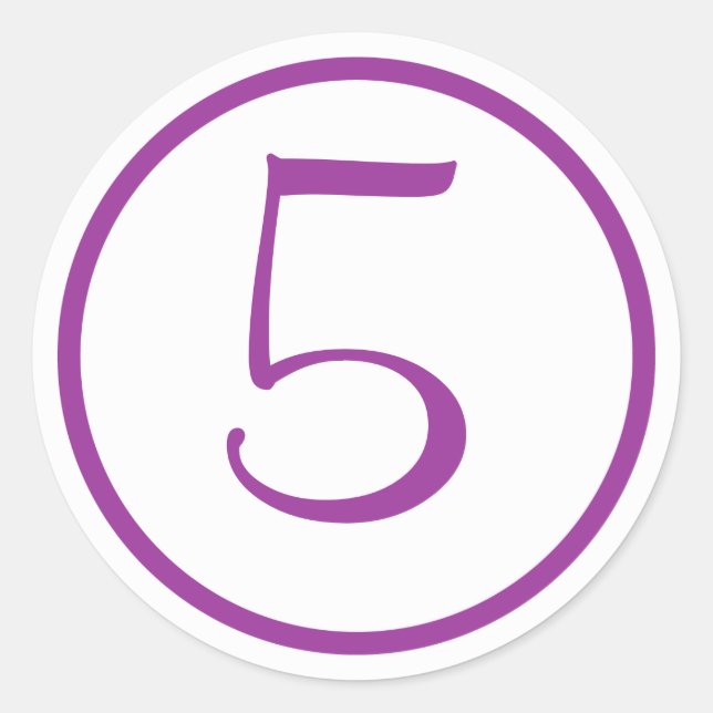 Cupcake Topper Sticker mit Nummer (Vorderseite)