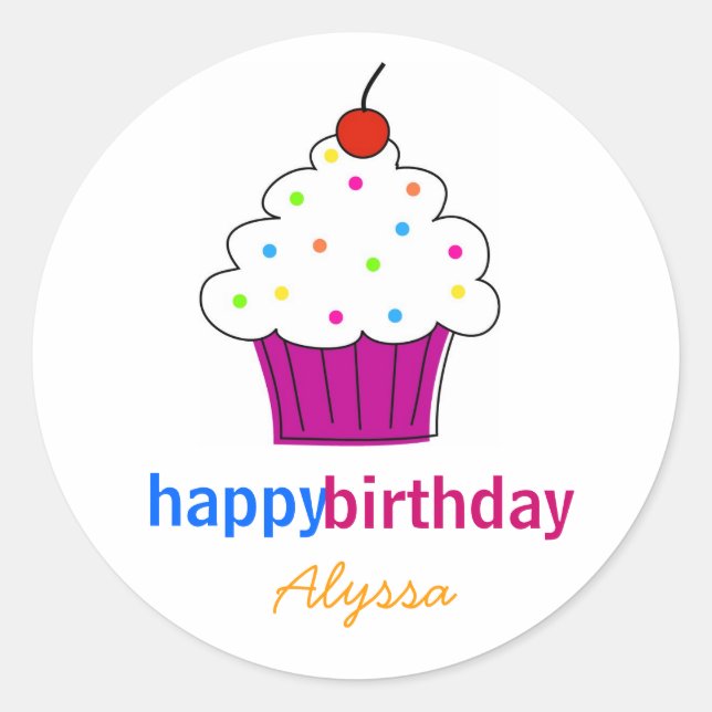 Cupcake Topper Stickers (Vorderseite)