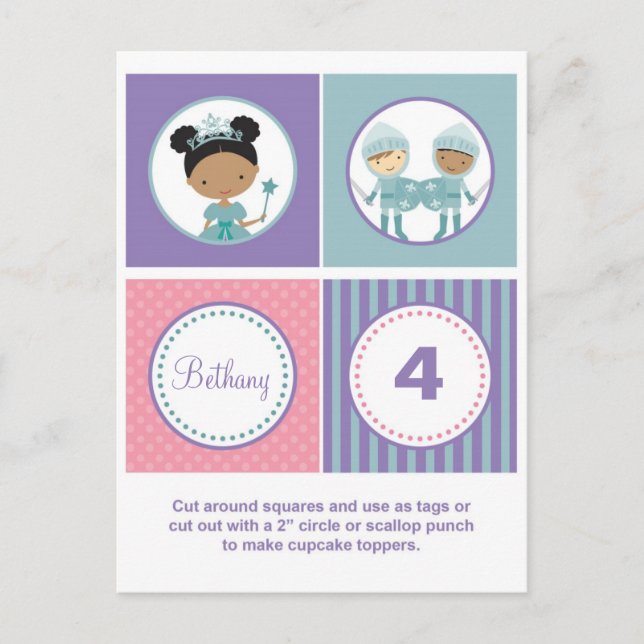 Cupcake Toppers Postkarte (Vorderseite)