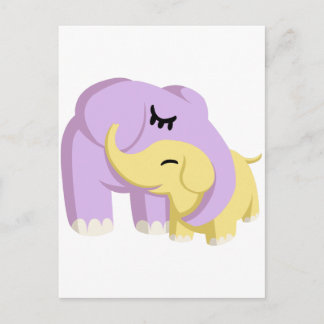 Cupcake und Butters the Elephants Postkarte