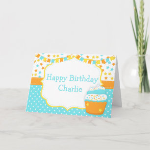 Cupcake und Streusel Geburtstagsfeier  Karte