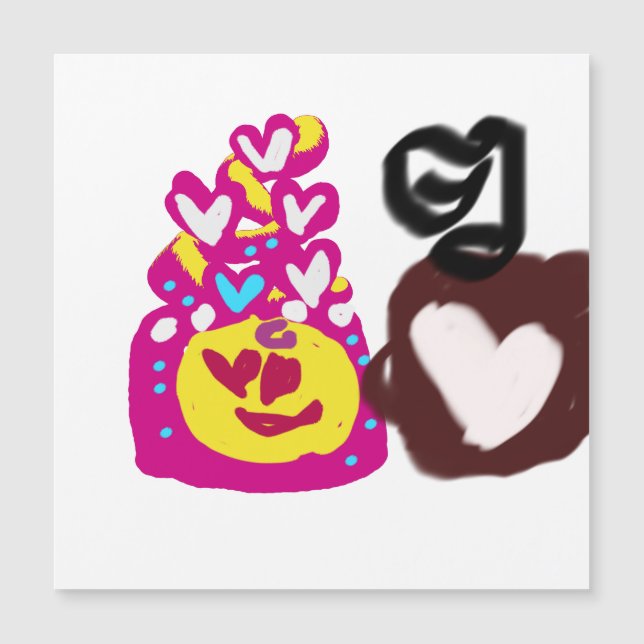 Cupcake Valentine Magnetkarte (Vorderseite)