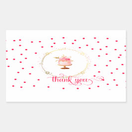 Çupcake vielen Dank Rechteckiger Aufkleber