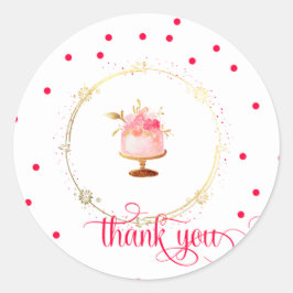 Çupcake vielen Dank Runder Aufkleber
