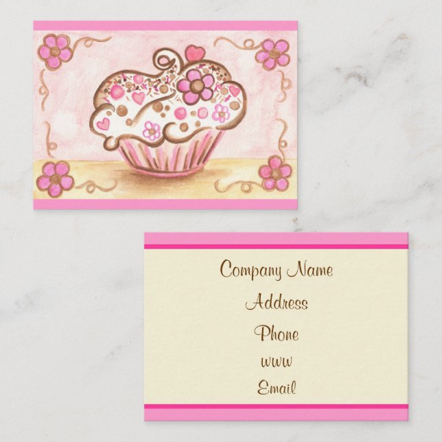 Cupcake Visitenkarte (Vorne/Hinten)