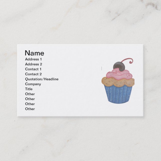 Cupcake Visitenkarte (Vorderseite)