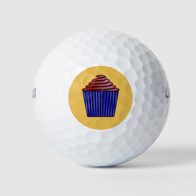 Cupcake von Kenneth Yoncich Golfball (Vorderseite)