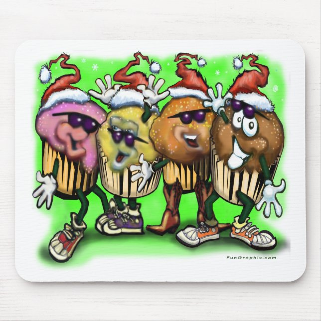 CupCake Weihnachten Mousepad (Vorne)