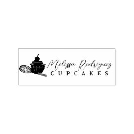 Cupcake Whisky Bakery Baker Script-Logo Gummistempel