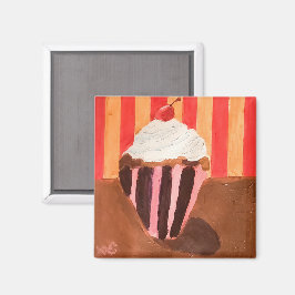 Cupcake with Vanilla Frosting Magnet