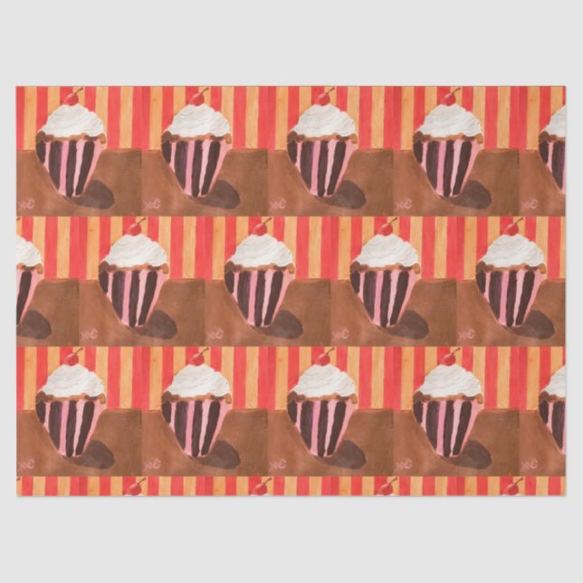 Cupcake with Vanilla Frosting Seidenpapier (Vorderseite)