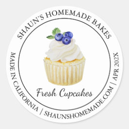 Cupcakes Backen Modernes Label Runder Aufkleber