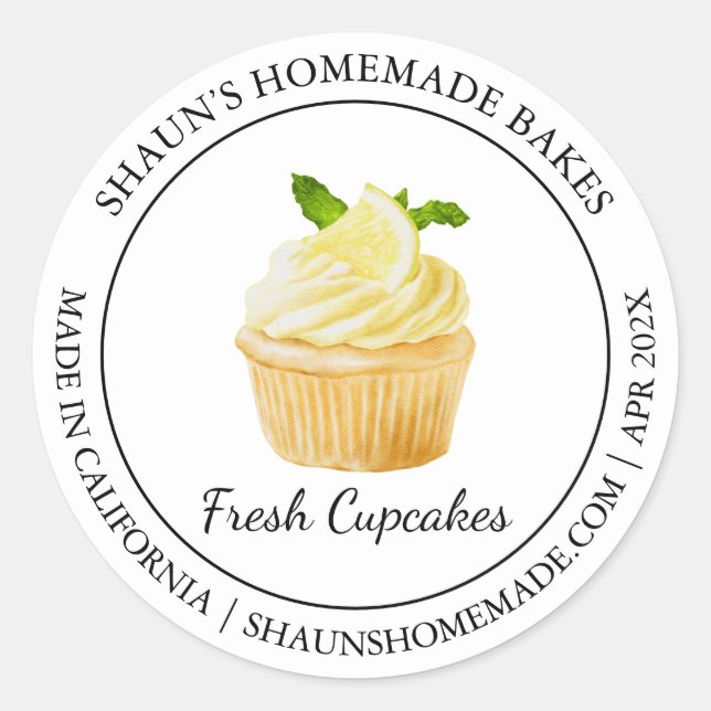 Cupcakes Baking étiquette moderne (Devant)