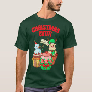 Cupcakes Christmas XMAS Bäckerei Backwaren Baker C T-Shirt