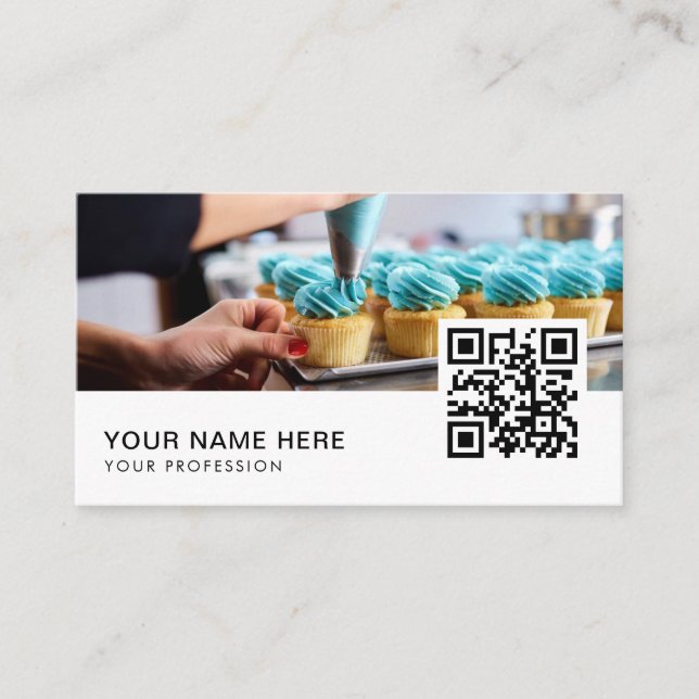 cupcakes Code QR carte de visite (Devant)