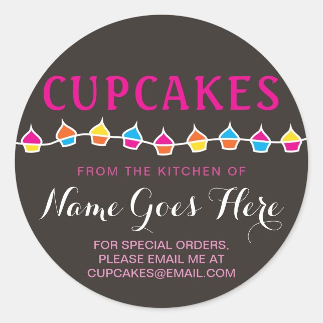 CUPCAKES de la cuisine des autocollants (Devant)