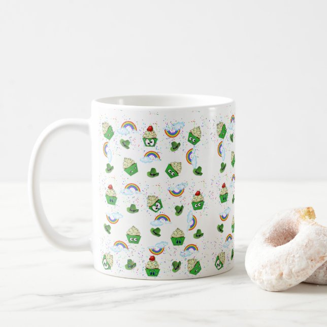Cupcakes de mug de la Saint-Patrick (Avec donut)