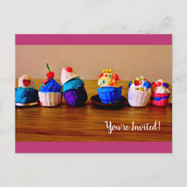 Cupcakes Einladungspostkarte